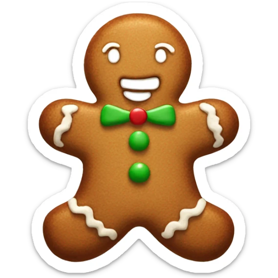 Gingerbread man sticker