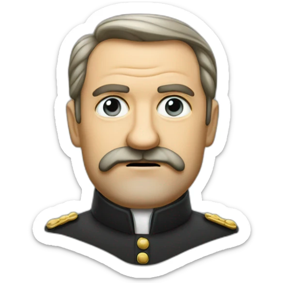 notorious-german-politician-with-facial-hair-and-scowl sticker