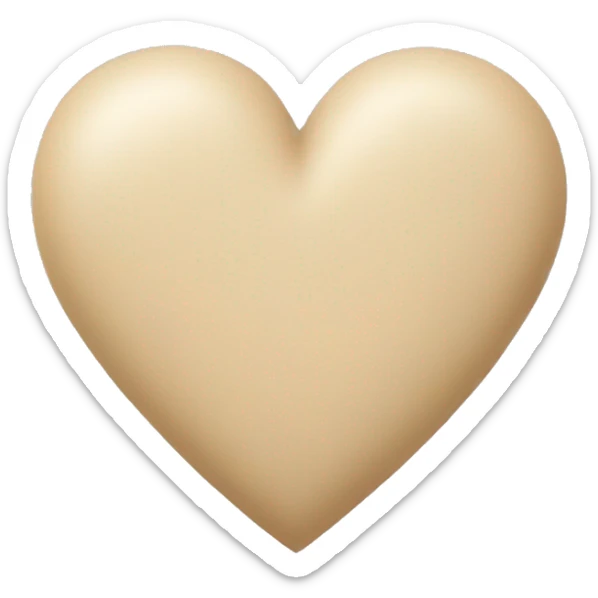 beige heart  sticker