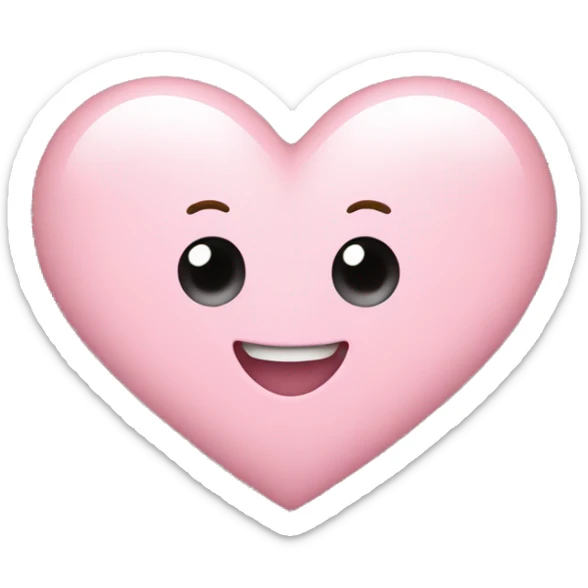 Light pink heart  sticker