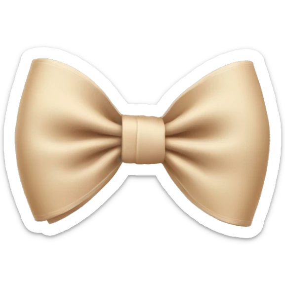 Beige bow sticker
