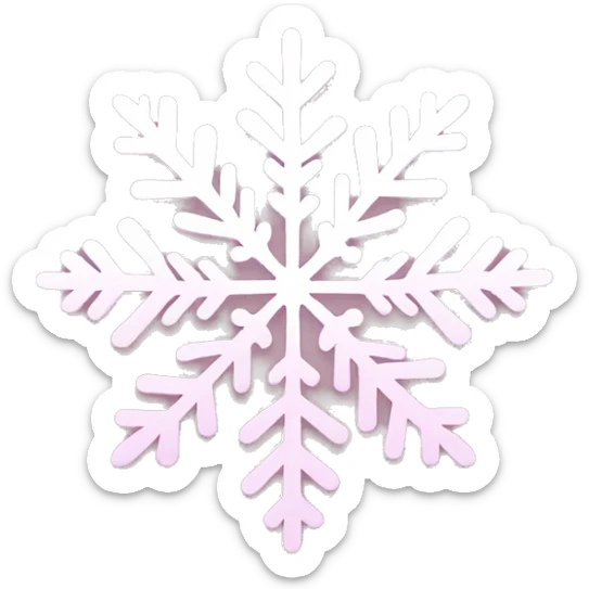 pastel pink snowflake  sticker