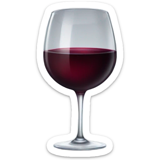 Red wine sticker