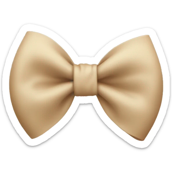Beige bow sticker