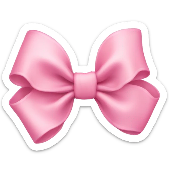Baby pink bow sticker