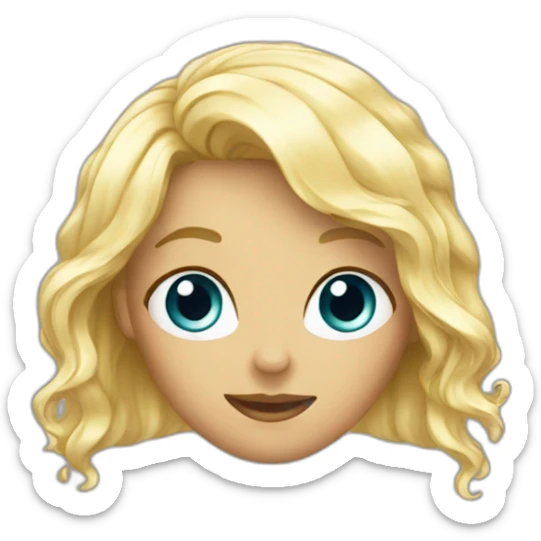 diamond with blond hairs sticker