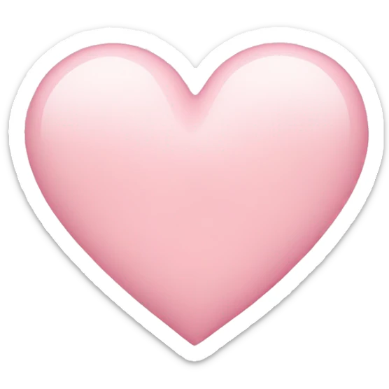 light pink heart  sticker