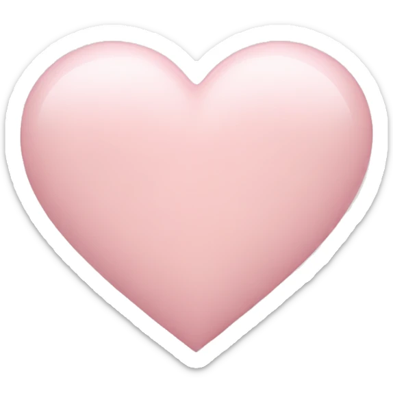 Pale pink heart  sticker