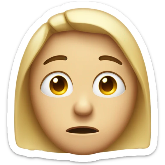 sad face with tears from the bottom of the eyes to the chin sticker