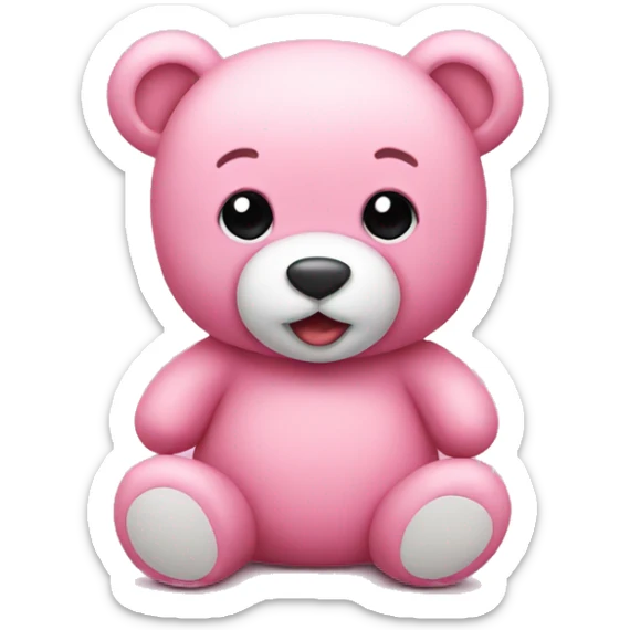 pink teddy bear  sticker