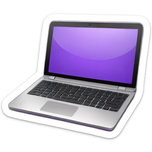 laptop purple sticker