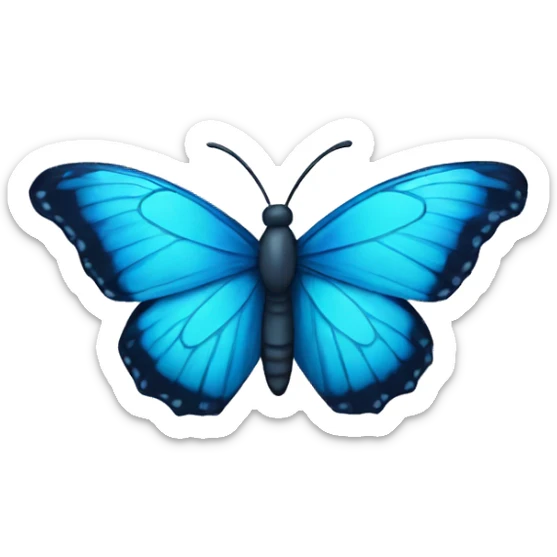 blue butterfly sticker