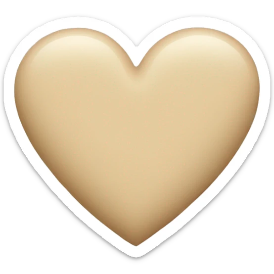 Beige heart  sticker