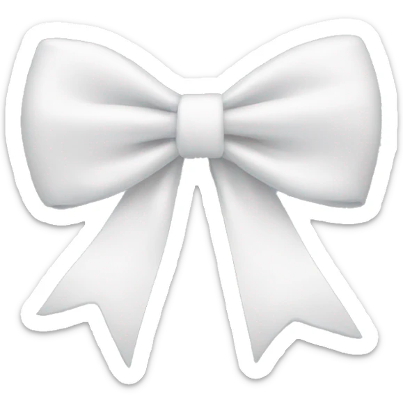 white bow sticker