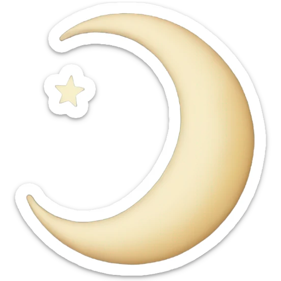 crescent moon sticker
