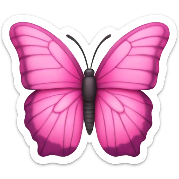 Pink butterfly  sticker