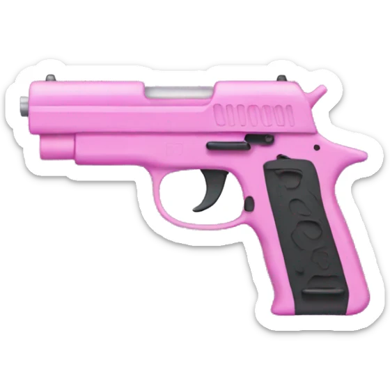 Pink gun sticker