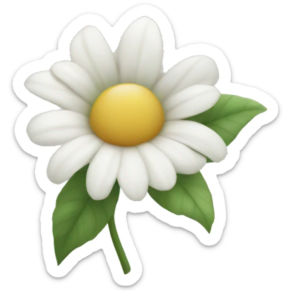 A white flower sticker
