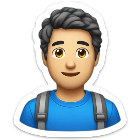 Youtuber Beto gamer who wears blue clothes and likes bread  sticker