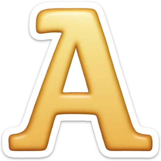 The letter a sticker