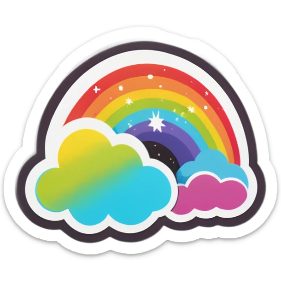 Arcobaleno 🌈 nello spazio 👨‍🚀 sticker