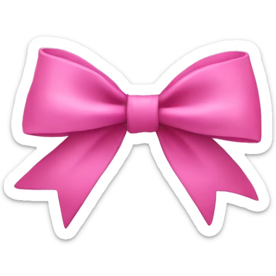 pink bow sticker