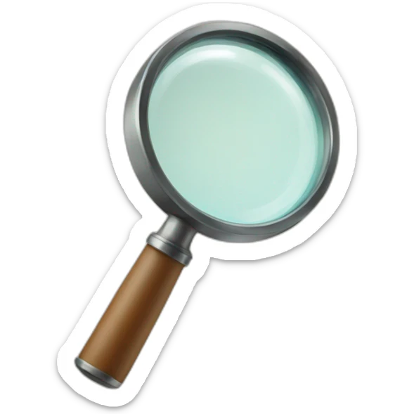 a magnifying glass sticker