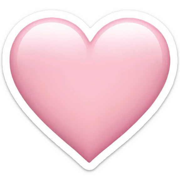 light pink heart sticker