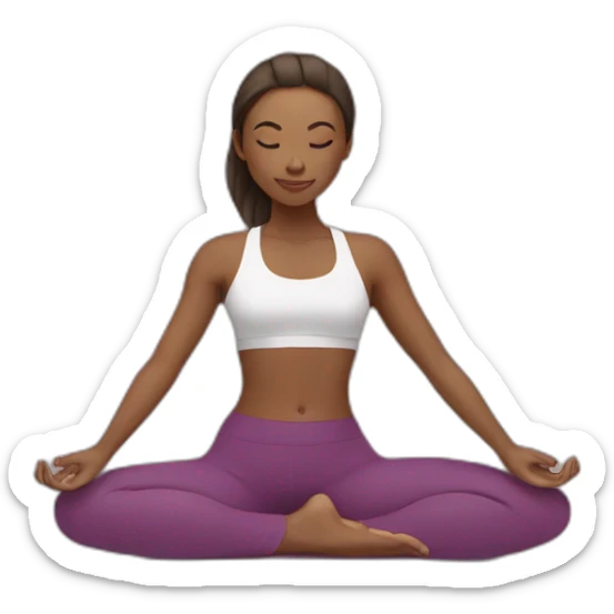 yoga girl sticker