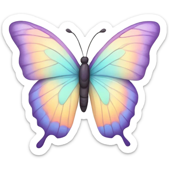 Pastel butterfly sticker