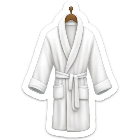 White bath robe  sticker