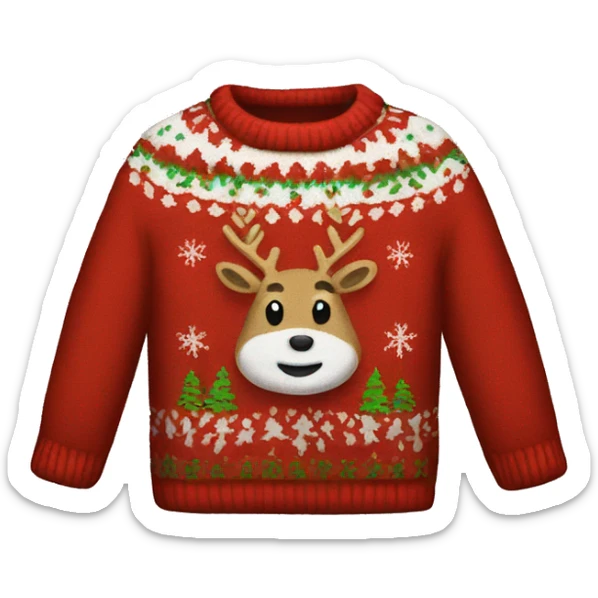 Christmas sweater sticker