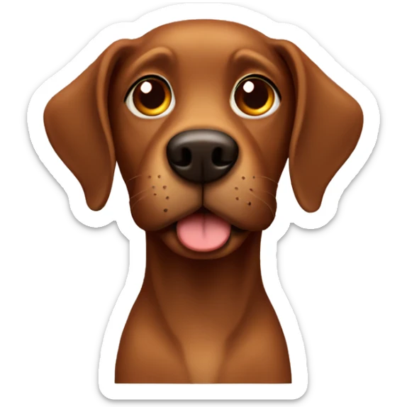 brown dog sticker