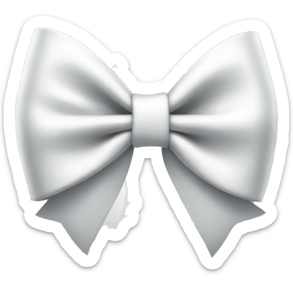White bow sticker