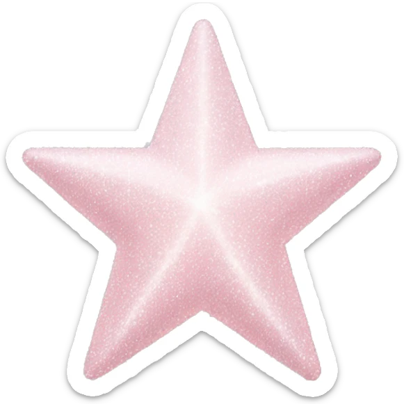 pale pink star sparkle sticker