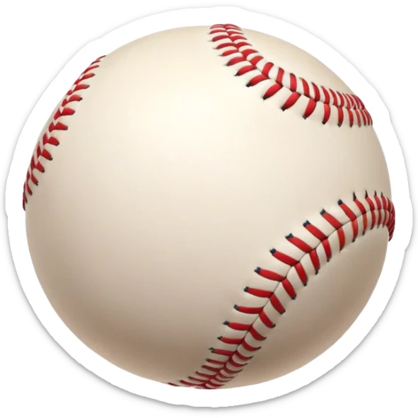 Cinematic Realistic Baseball Scene Emoji, depicted as an action-packed moment of a baseball in play with dynamic motion blur and crisp detailed textures, rendered with vibrant nostalgic lighting that captures the spirit of America's favorite pastime. sticker
