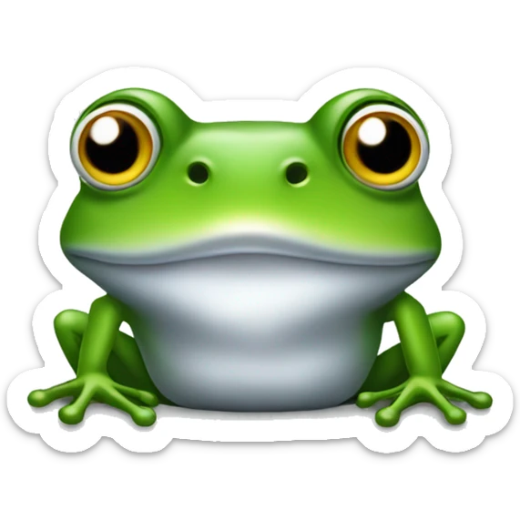 Frog in chrome  sticker