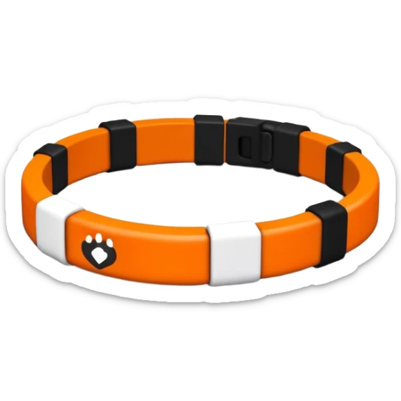 Un logo que ponga FTM y debajo pulseras con una pulsera de color naranja blanco y negro en medio sticker