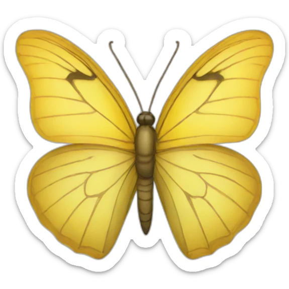 Yellow butterfly sticker