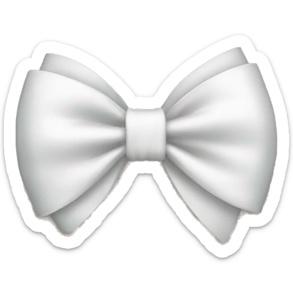 White bow sticker