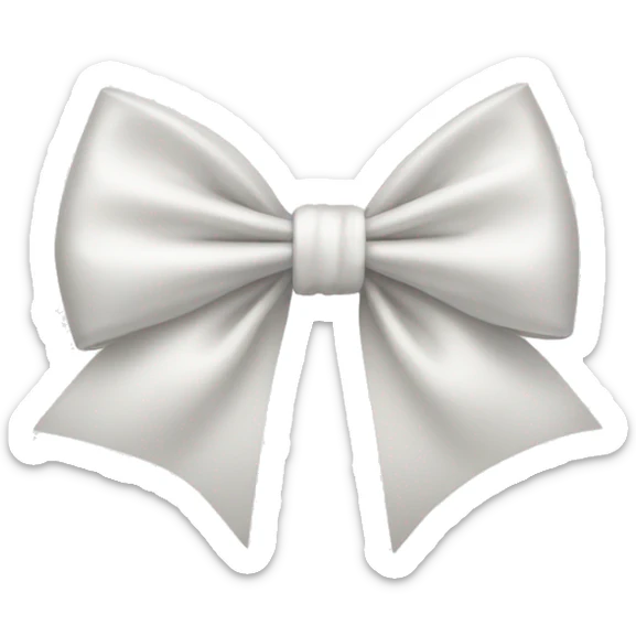 White bow sticker