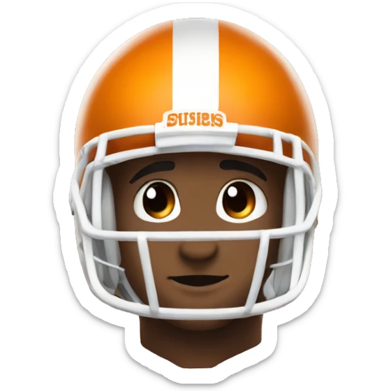 Tennessee volunteers football player number eight on jersey with helmet sticker