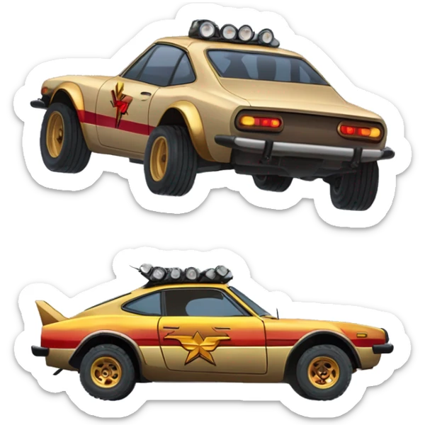 1970s Wonder Woman Long wheelbase widened Scion FR-S off road desert race truck  sticker
