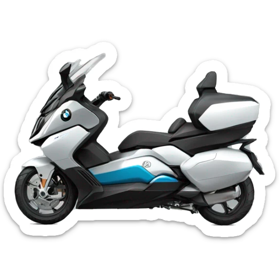 futuristic DELIVERY moto vehicle covered roof car driver bike bmw c1 bmwc1 sticker