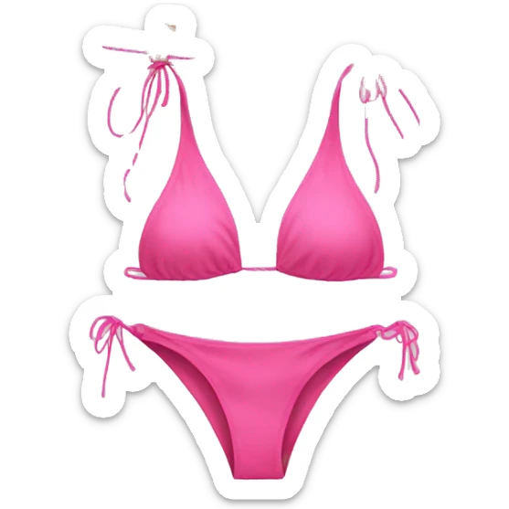 Pink string bikini sticker