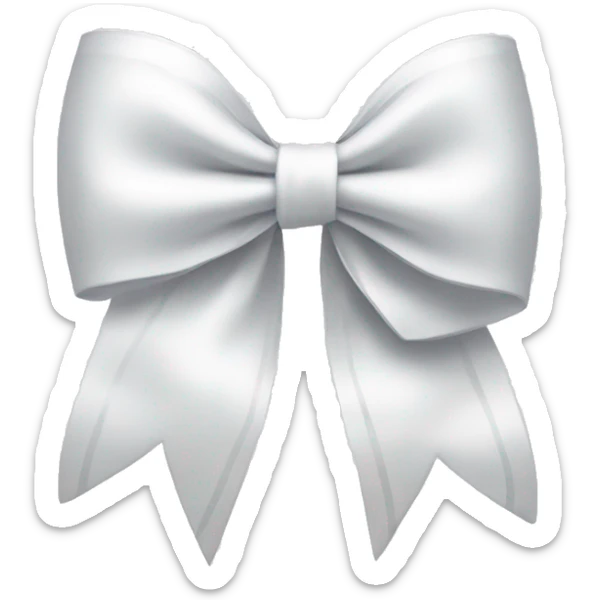 White bow  sticker