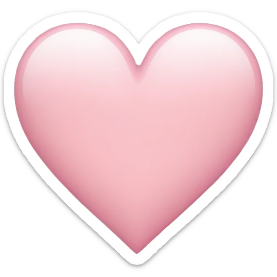 light pink heart sticker