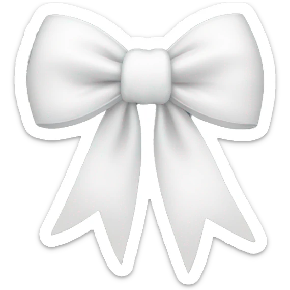 white bow sticker