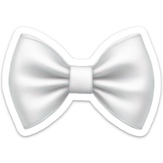 White bow sticker