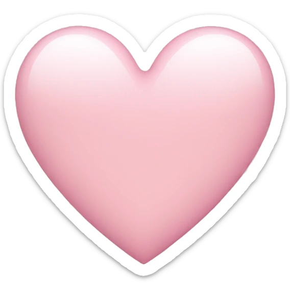 Light pink heart sticker